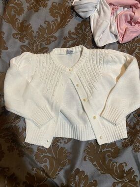 Cream Knit Button-Front Women’s Sweater Cardigan